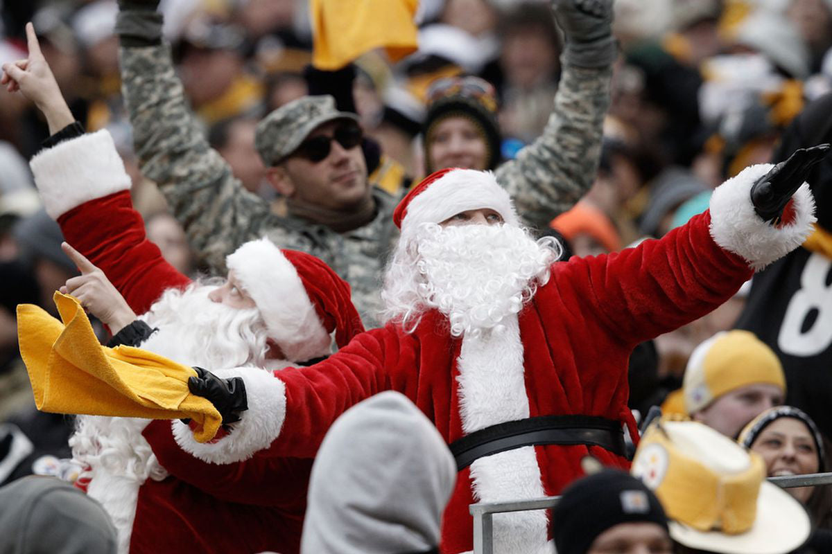 Christmas Gift For NFL Fans Pittsburgh Steelers Santa Claus