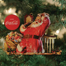 Load image into Gallery viewer, Coca-Cola Santa Staircase Ornament
