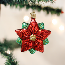 Load image into Gallery viewer, Poinsettia Star Ornament
