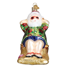 Load image into Gallery viewer, Sunning Santa Ornament

