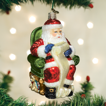 Load image into Gallery viewer, Santa Checking His List Ornament
