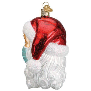 Santa with Face Covering Ornament