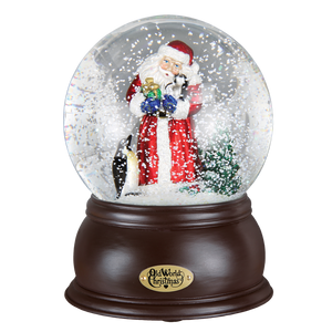 Santa with Penguin Pals Snow Globe
