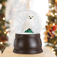 Load image into Gallery viewer, Great White Owl Snow Globe
