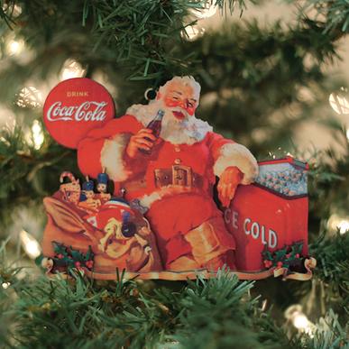 Coca-Cola Thirsty Santa Ornament