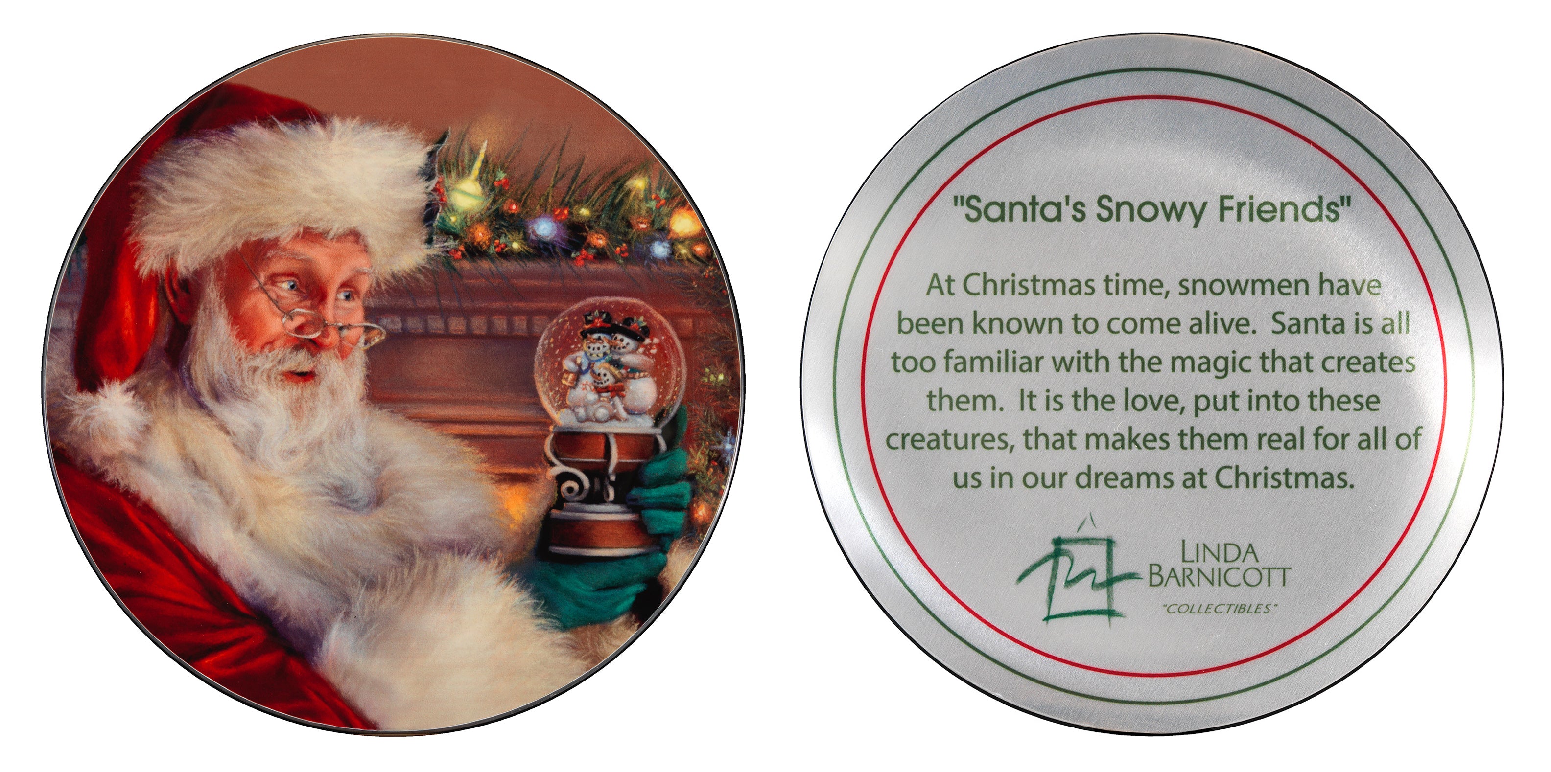 Santa's Snowy Friends” 7″ Large Plate – Santas Secret Shoppe