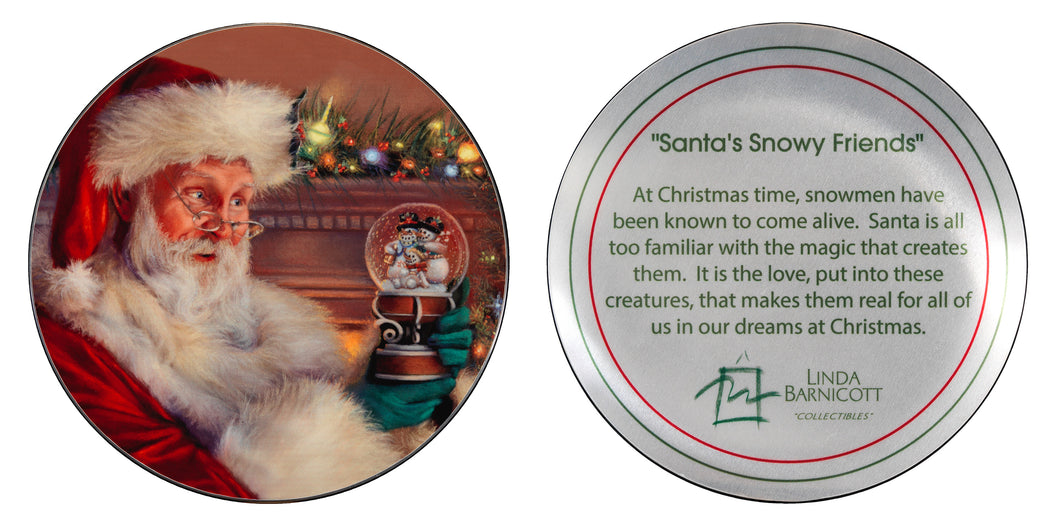 “Santa’s Snowy Friends” 7″ Large Plate
